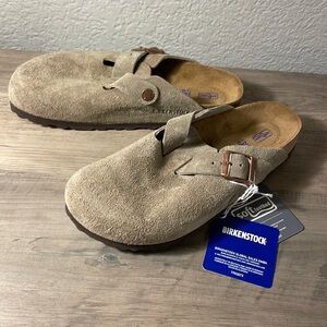 Birkenstock Boston Soft Footbed Clogs, NEW with TAGS, Taupe, 37 EU Medium/Narrow